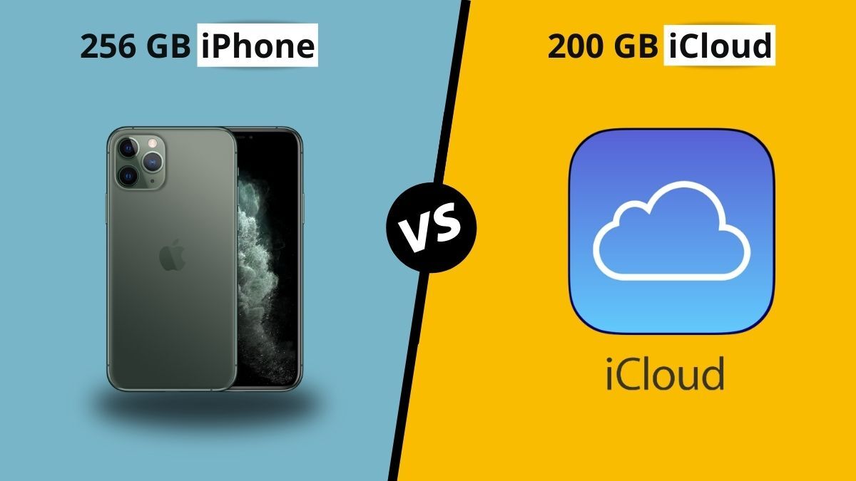 Local iPhone storage vs iCLoud storage comparison